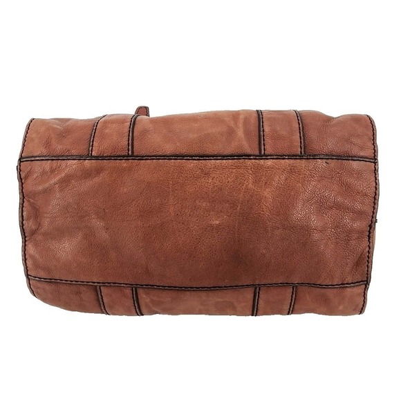 Liebeskind Berlin Satchel Bag Women Medium Brown Leather Crossbody Boho - Picture 7 of 13